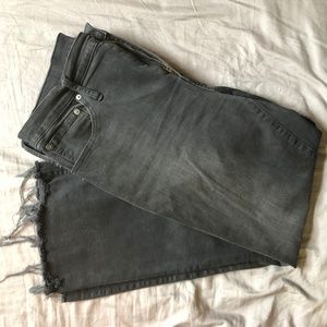 Madewell Cali Demi-Boot Jeans, Chewed-Hem, Size 31